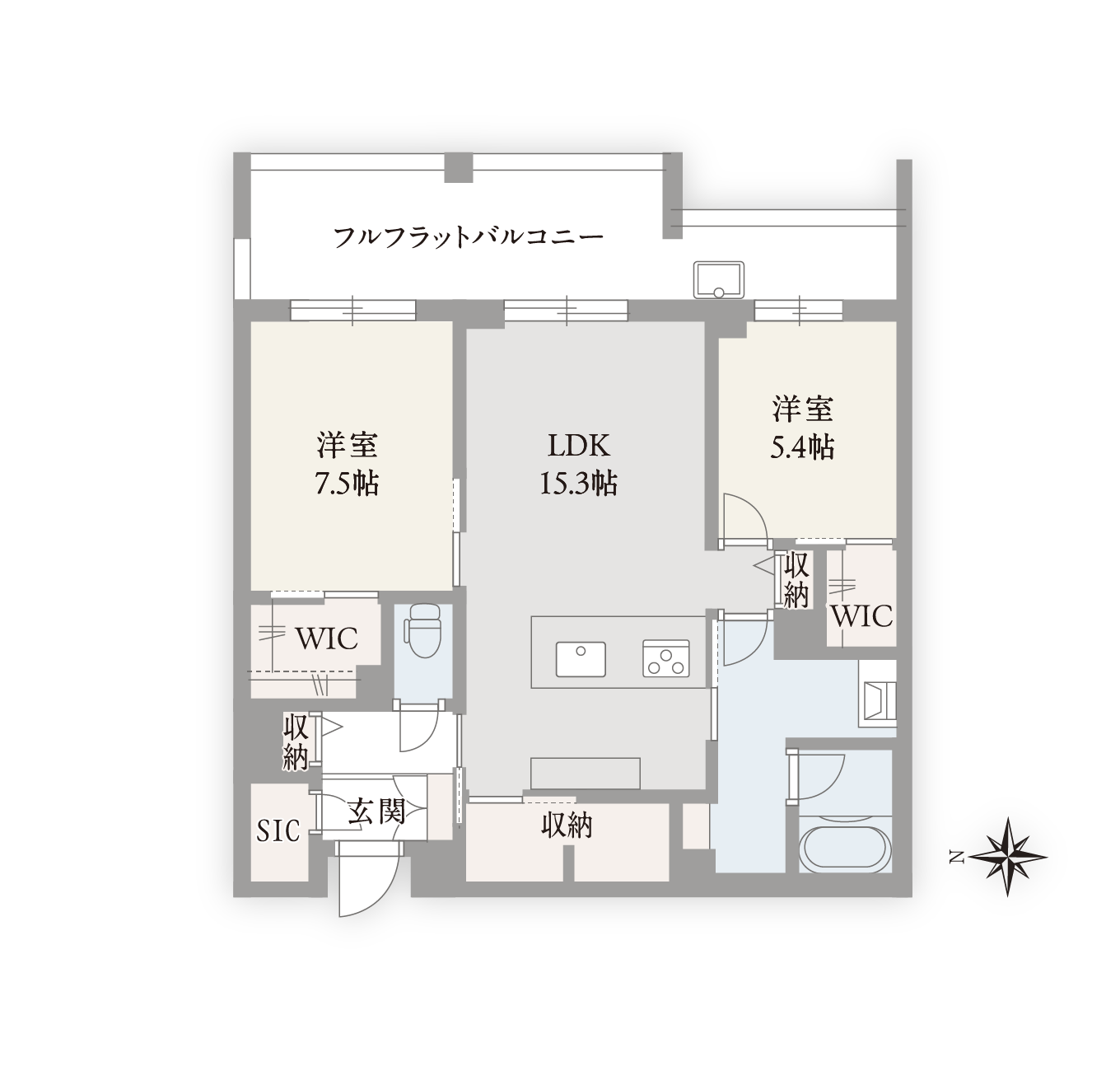 シャトードール プレミア0302号室の間取り