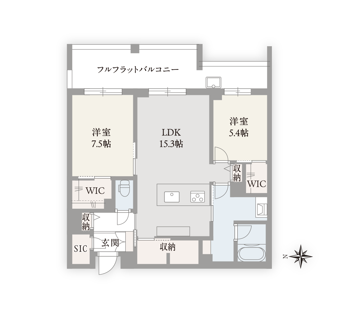 シャトードール プレミア0402号室の間取り