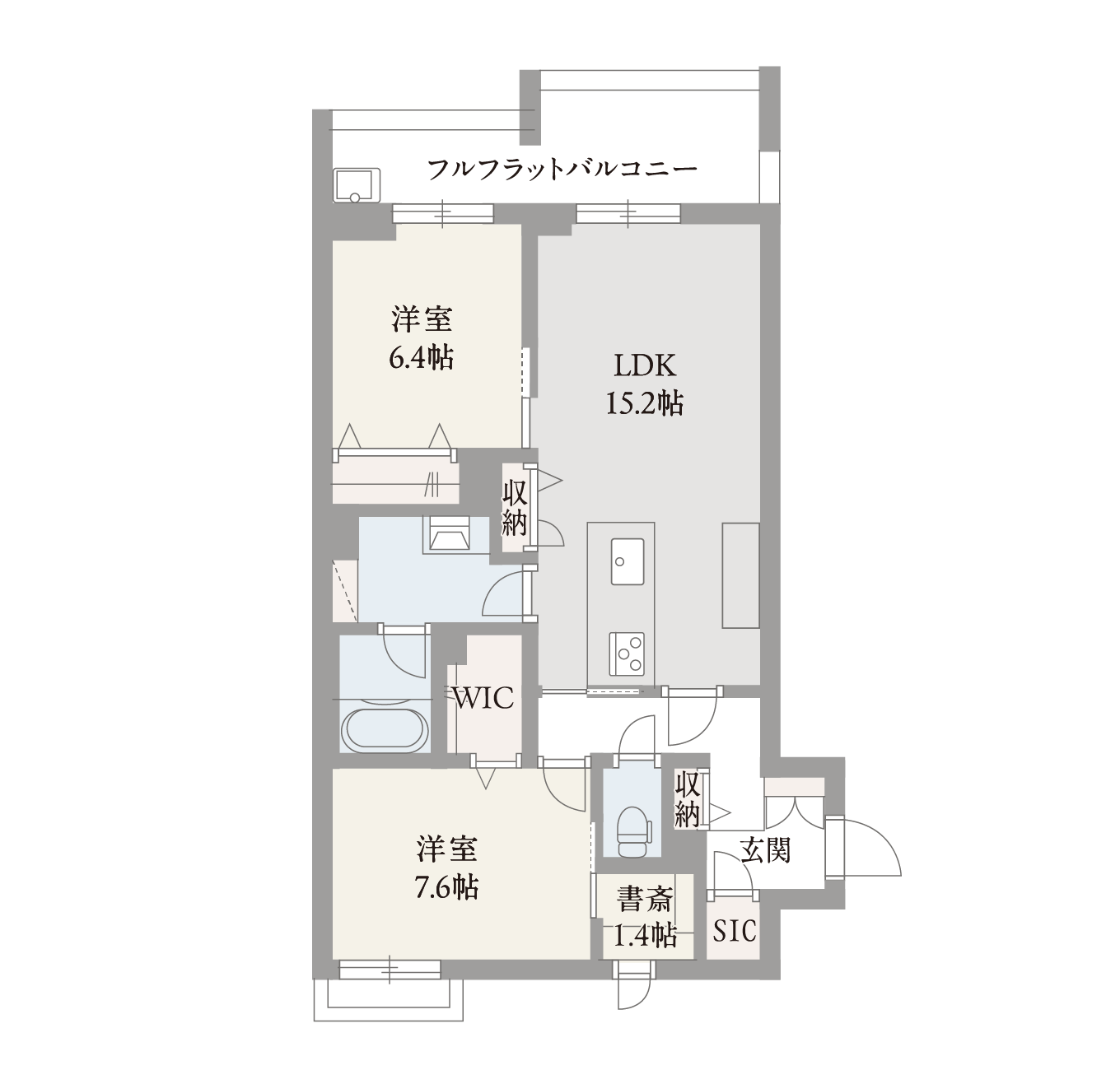 シャトードール プレミア0403号室の間取り
